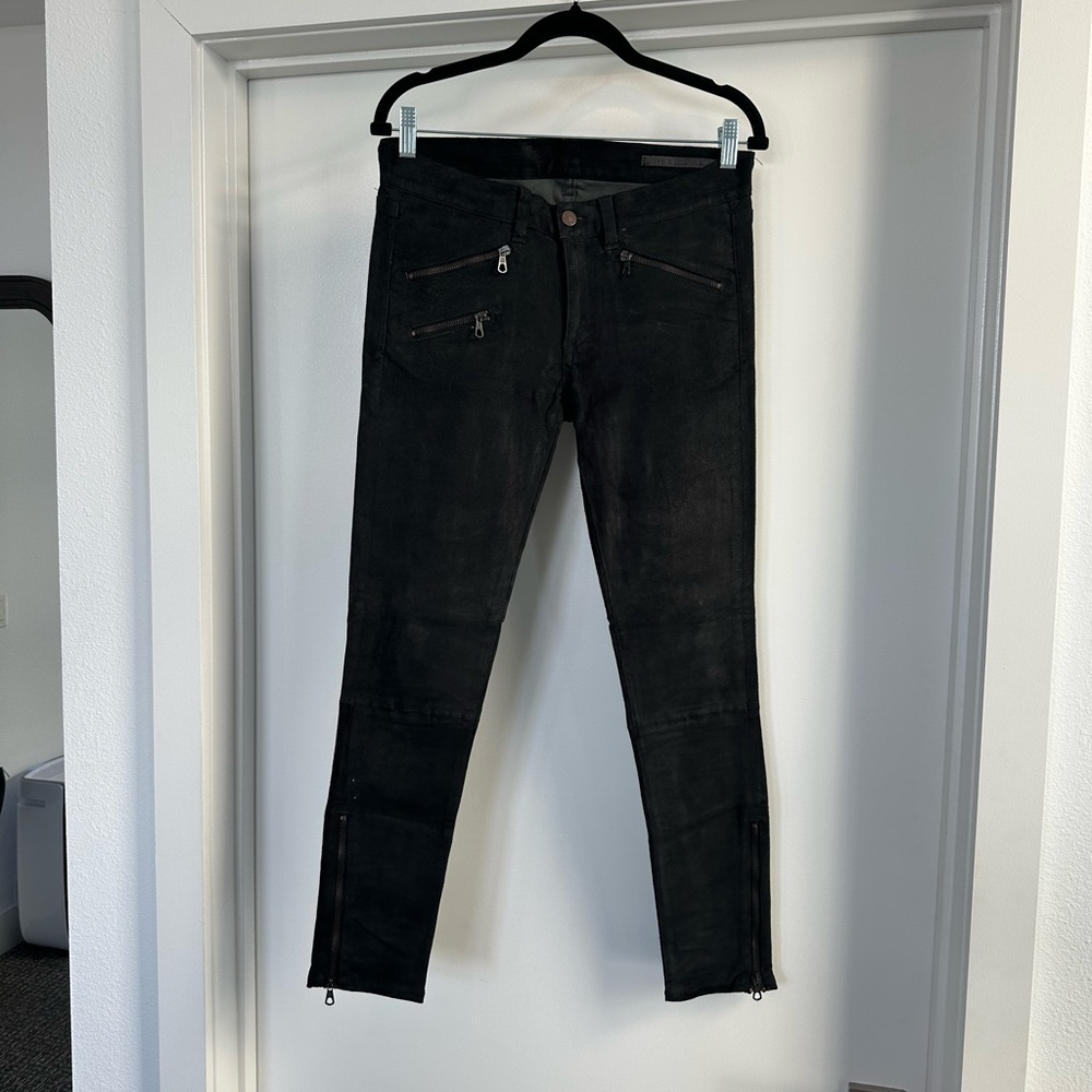 Rag & Bone Genuine Leather / Suede Skinny Jeans